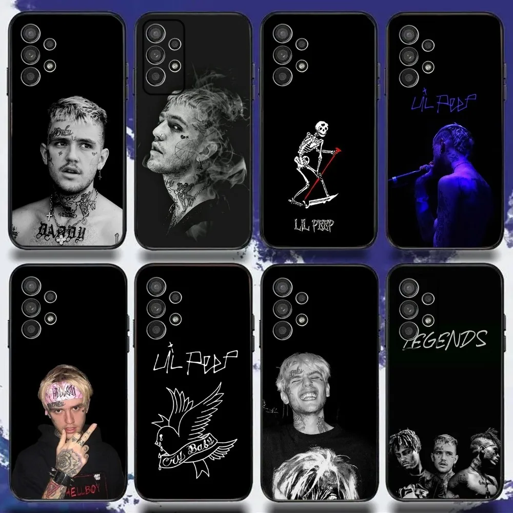 

Rapper L-Lil Peep Phone Case For Samsung S24,S21,S22,S23,S30,Ultra,S20,Plus,Fe,Lite,Note,10,9,5G Black Soft Cover