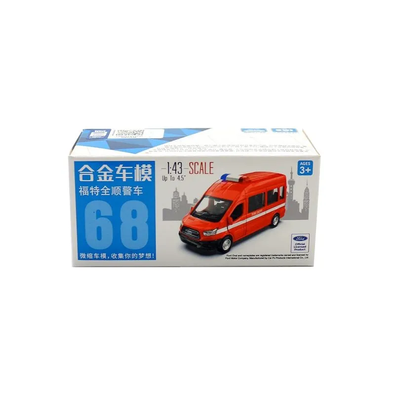 High Simulation 1:43 Alloy Pull Back Van Model,2 Door Fire Rescue Car Toys,Original Packaging Toys,Hot Sale Free Shipping