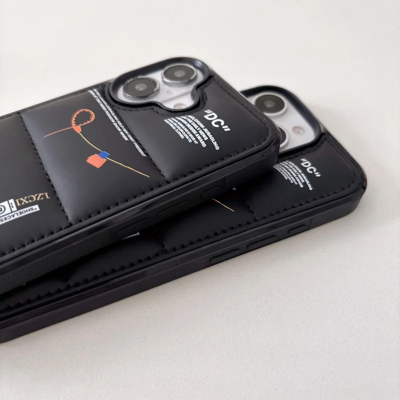 Luksusowe etui na telefon w kształcie sznurowadła do butów AIR, pasujące do modeli iPhone 11, 12, 13, 14, 15, 16, 17, 18 Pro Max Plus, 18pro, z wypełnieniem powietrzem, przypominające kurtkę puchową. — zdjęcie produktu 5