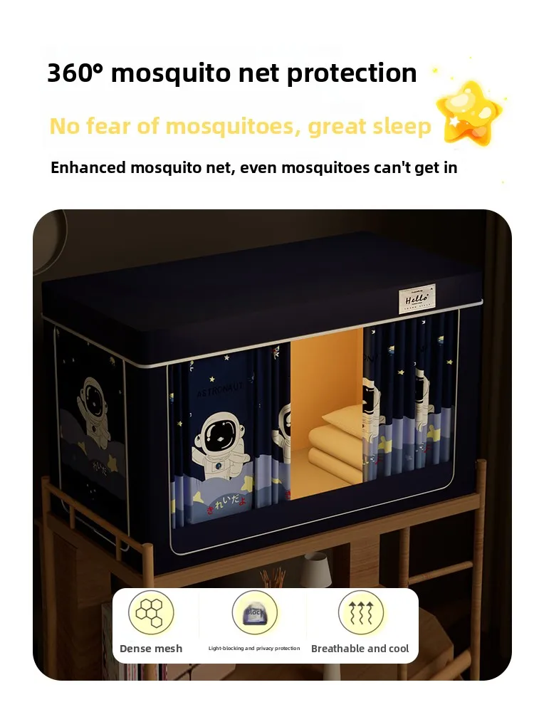 

Universi Student Dormi Bed Curtain Inteated Mosquito Net Universal Blaout Curtain Upper Bed Bot Bed Frame Full P...