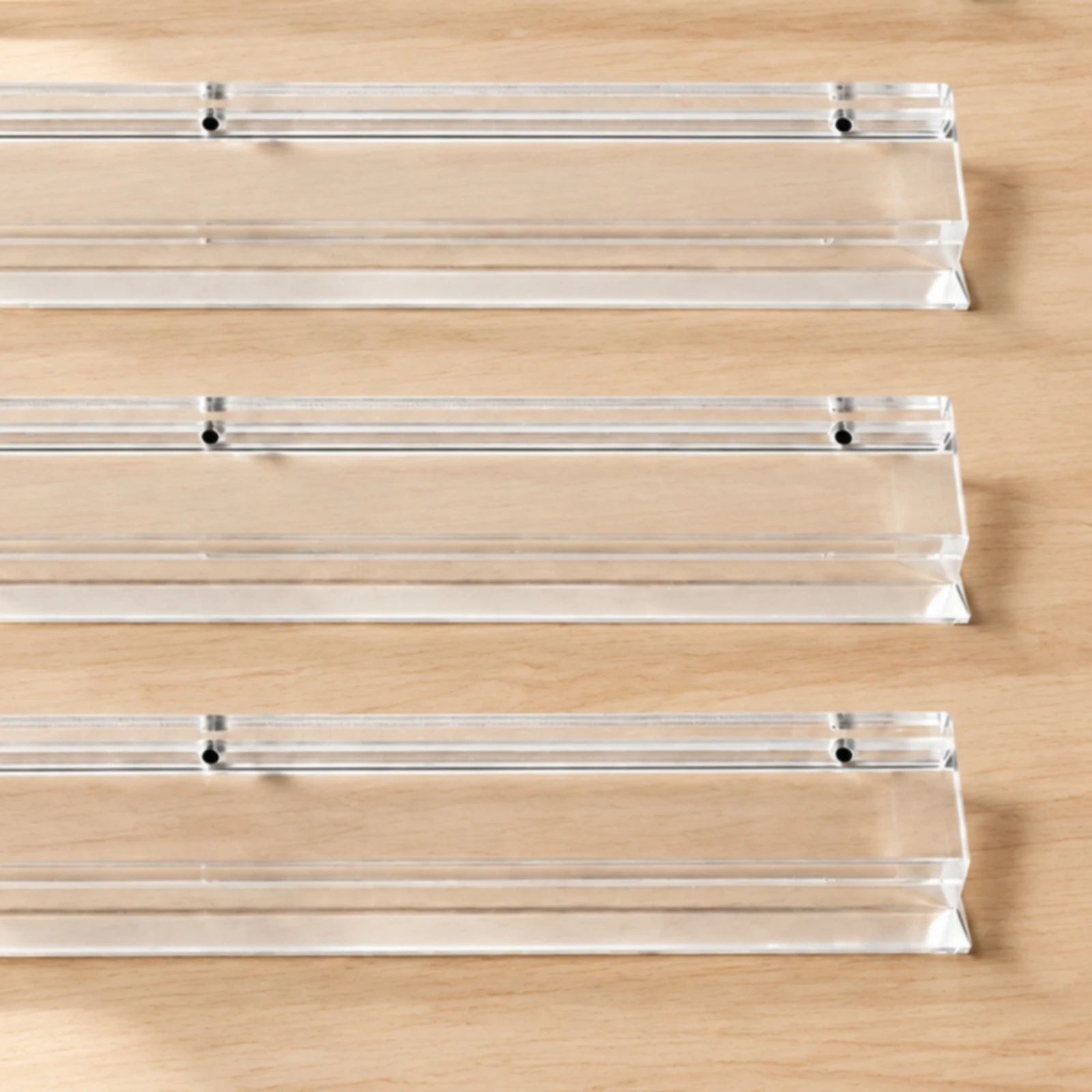 Clear Acrylic Mahjong Tile Pushing Ruler with Magnetic Points for Tabletop Game Accessory