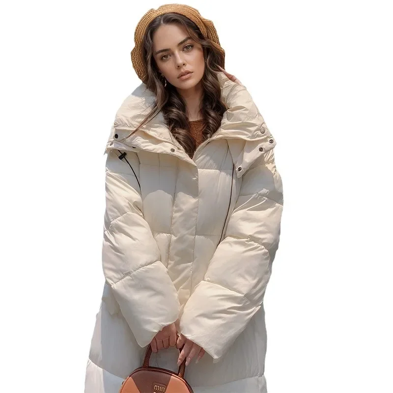 2025 Women's Winter Jacket Winter Women's Cotton Jacket Female Hooded Thicken Warm Long Parkas Coats Tops Women's Clothing 2025