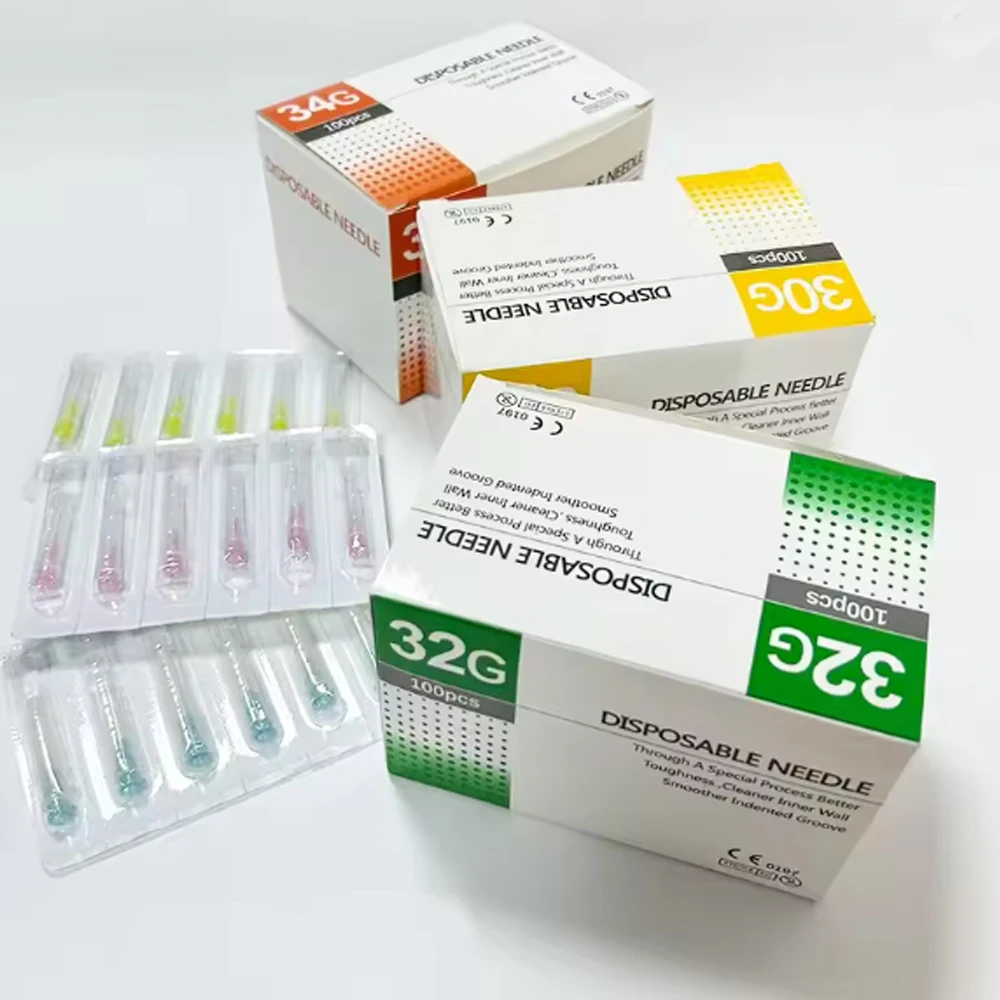 

Korea 30G 34G 1.5mm/2.5mm Sharp Tip Meso Disposable Painless Small Needle Irrigator For Superfine Beauty Needle Eyelid Lip Tool