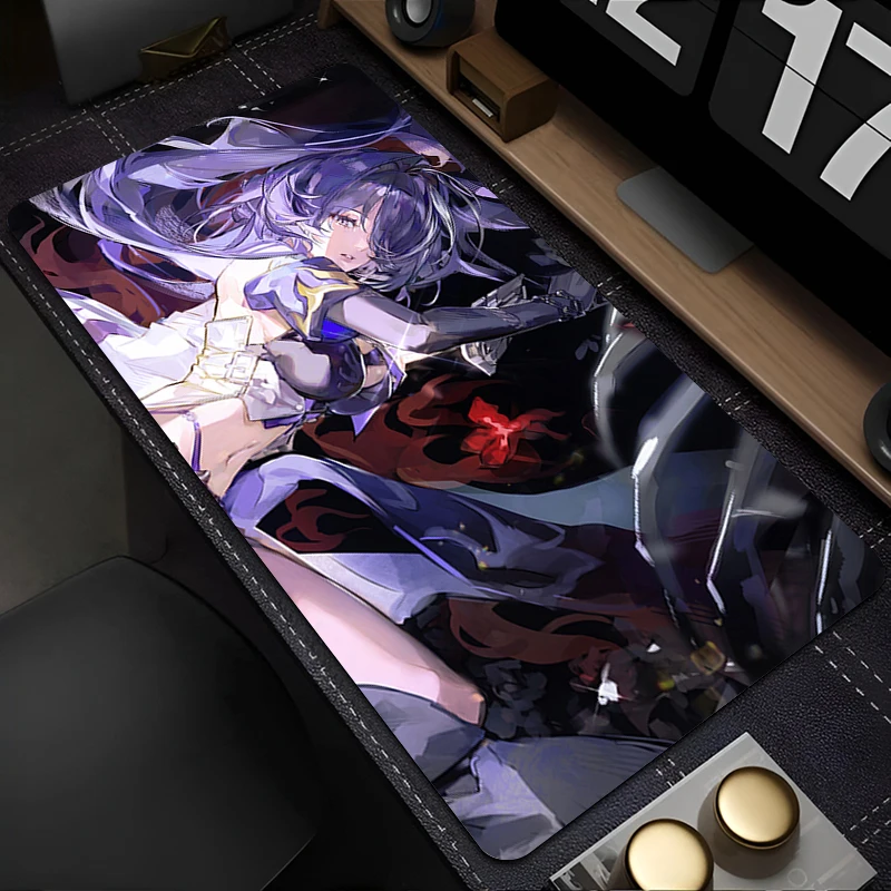 

Anime Mousepad Laptop Office Cabinet Cartoon Keyboard Desk Mat Large Mouse Pad Non-slip H-honkai Star Rail Acheron Rubber Carpet