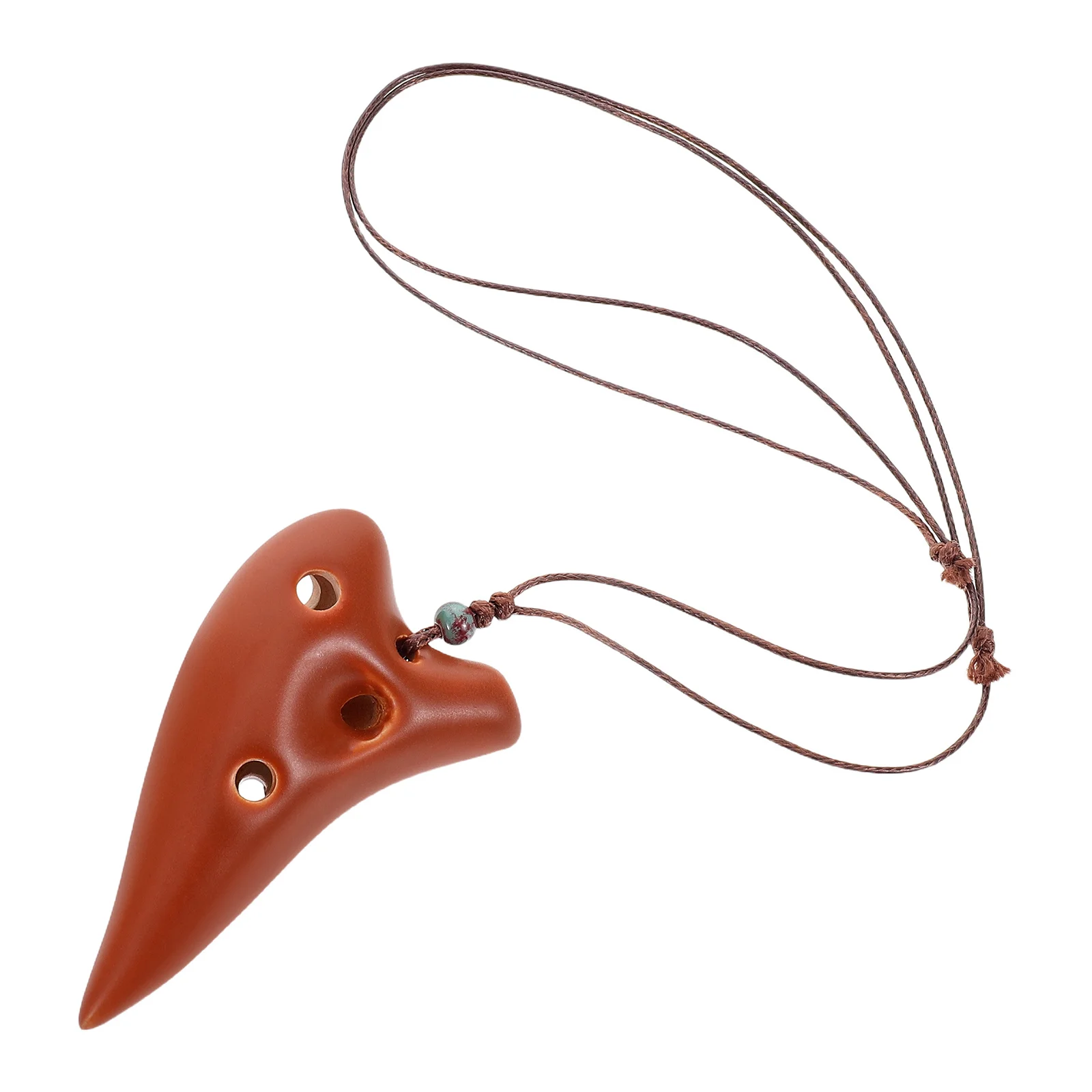 

Mini Ocarina 6 Hole High Pitch Ceramic Instrument Tune Portable Beginner Friendly Unique Coffee Color Music Lovers