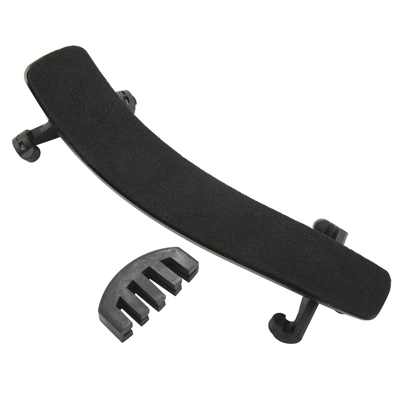 

T22C 4X Violin Shoulder Rest For 4/4-3/4 Size With Collapsible And Height Adjustable Feet Including A Violin Practice Mute