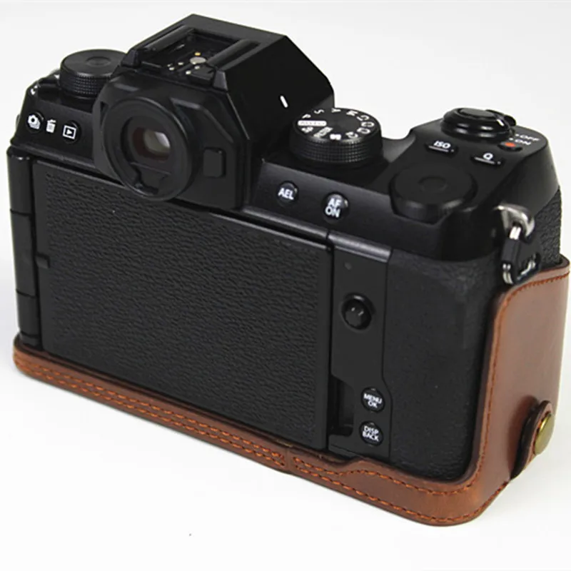 Pu Lederen Camera Case Tas Half Body Base Protector Voor Fujifilm X-S10 Fuji Xs10 Camera Shell Beschermende Opening Bodembedekking
