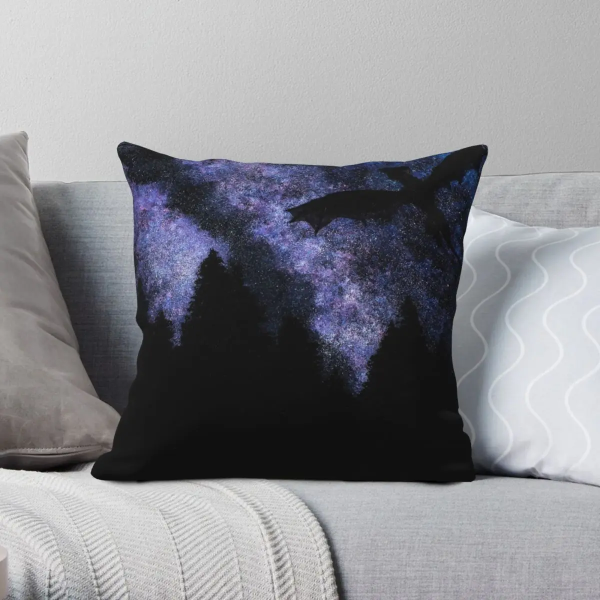 Night Watch Pillowcase Polyester Linen Velvet Pattern Zip Decorative Pillow Case Sofa Cushion Cover Wholesale