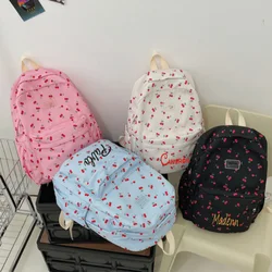 Mochila personalizada de gran capacidad para estudiantes, morral de moda para niña pequeña, flor fresca, escuela secundaria, tendencia