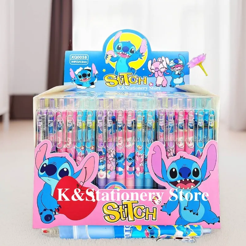 Cartoon Stitch Ballpoint Pen Cartoon 0.5mm Ink Gel Pen Silicone Kawaii Writing Children\'s Pens School Office Supplies Stationery