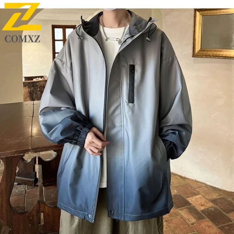 

COMXZ весенне-осенняя куртка в бейсбольном стиле для мужчин среднего возраста, деловой стандартный кардиган, пальто с длинными рукавами, мужская легкая ветровка