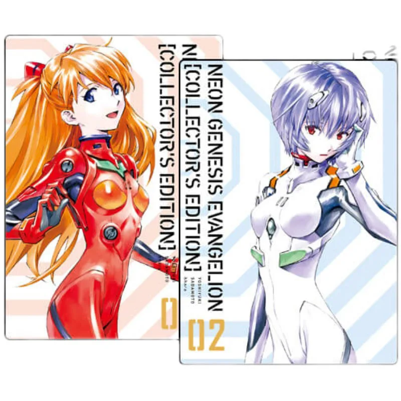 8Pcs/set Neon Genesis Evangelion Asuka Ayanami Anime Characters Diy Bronzing Collection Card Toys Christmas Birthday Gift