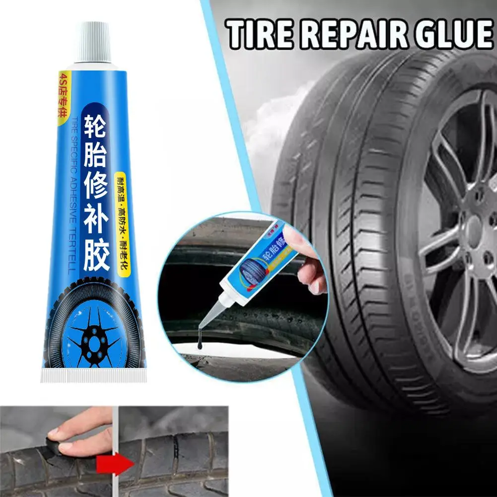 30g Car Seal Tire Glue Crack Repair Adhesive Rubber Glue Kits Instant Multifunctional Bonding Puncture Repair Sidewall Tire B8a6