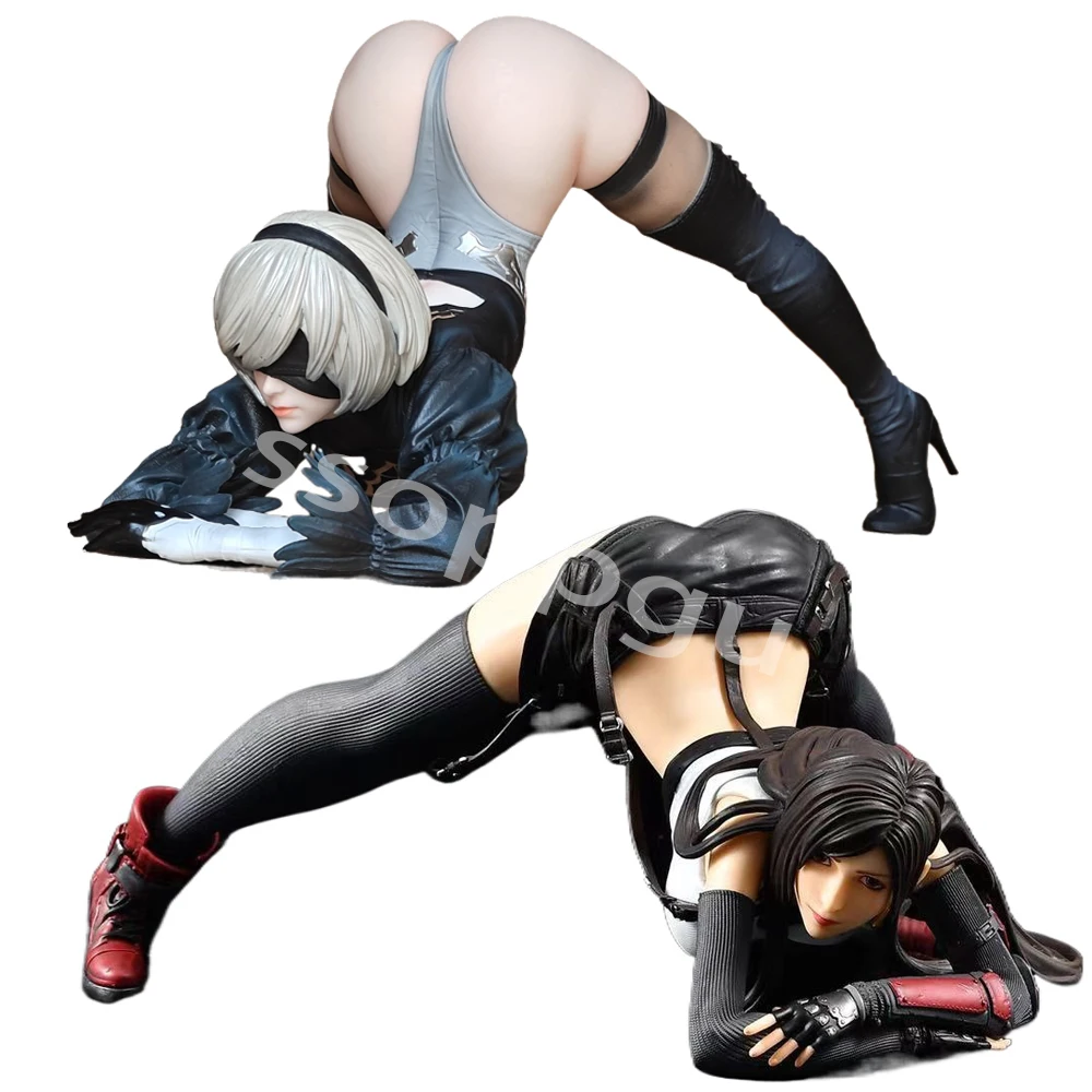 1/4 Tifa Lockhart Tifa NieR: figura Automata Yorha 2B Chica de anime PVC figura de acción juguete juego estatua colección para adultos modelo muñeca