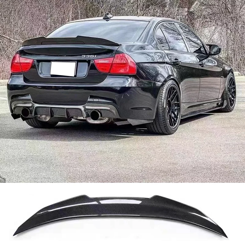 

For BMW E90 3 Series 2009-2012 320i 325i 330i 335i PSM MP Carbon Fiber And ABS Car Modification Rear Trunk Lid Spoiler