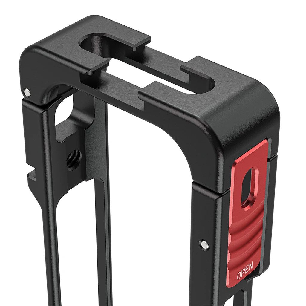 Für Insta360 X5 Erweiterung Fall Metall Schutz Rahmen Mit Kalten Schuh Halterung Magnetische Basis für Insta 360X5 Kamera Käfig Rig – Detail 36