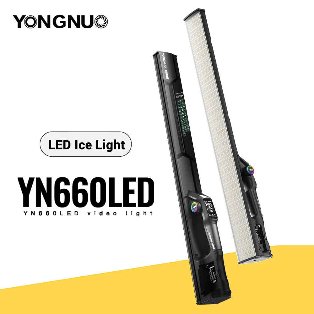 YONGNUO YN660 LED RGB Handheld Stick Light 2000K-9900K Lighting RGB Full Color Video Fill Light for Advertisement Video Shooting