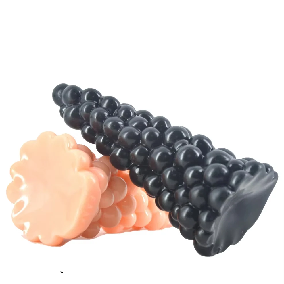 FAAK Big anal plug like Xmas tree grape design beads anal sex toys big anal dildo black dildo stuffed stopper anus massage