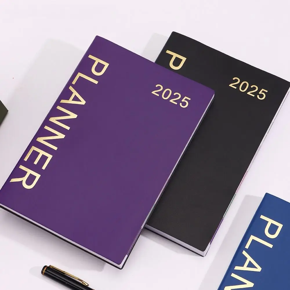 Engrossar 2025 agenda planejador bloco de notas inglês 12 meses plano de eficiência caderno acadêmico agenda semanal design de índice