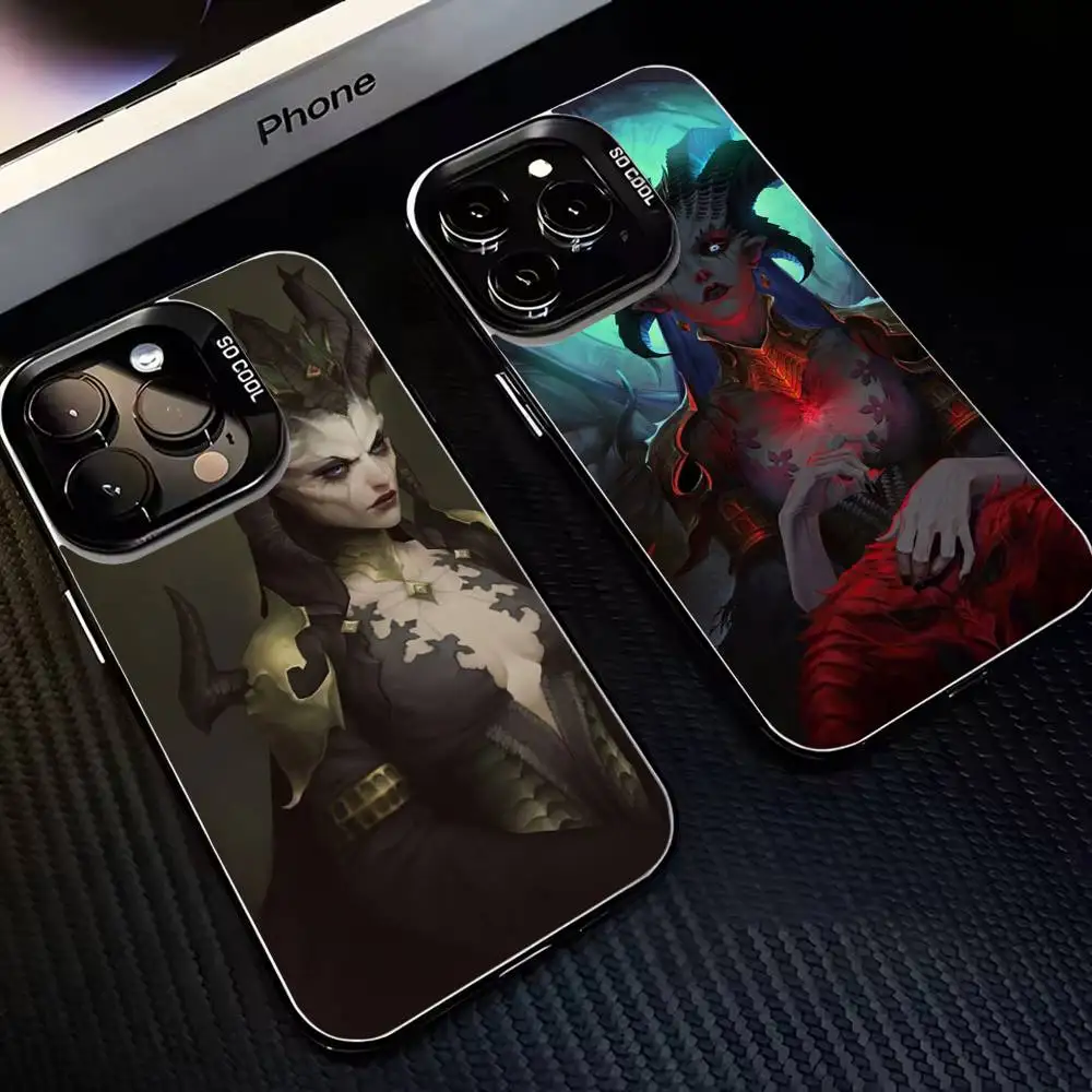 

Game D-Diablo lilith Phone Case For iPhone17,16,15,14,13,12,11 Plus,Pro Max Black Matte Shockproof Cover