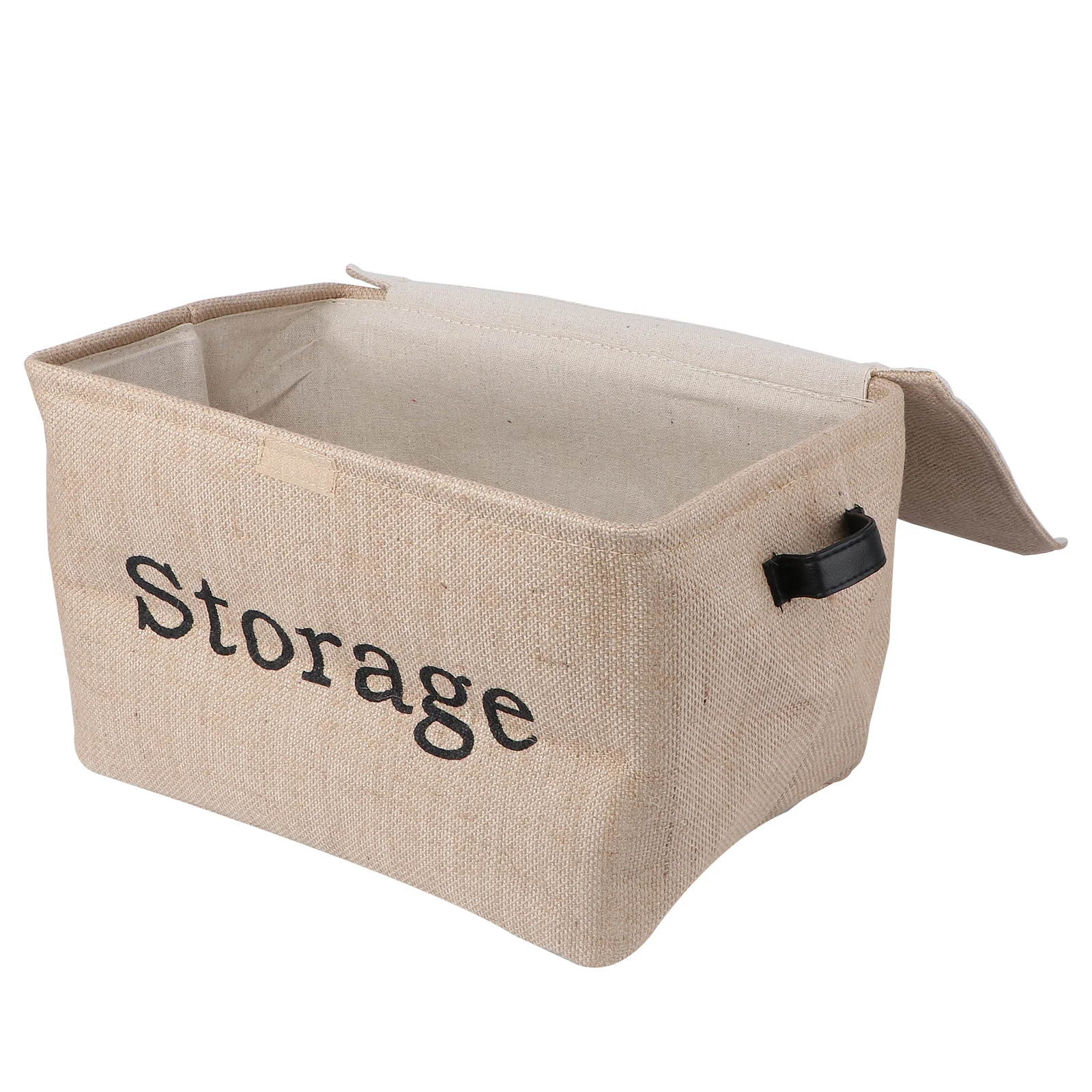 

1Pcs Eco-Friendly Jute Foldable Storage Box Light Brown Clothes Organizer Underwear Socks Pants Storage Case