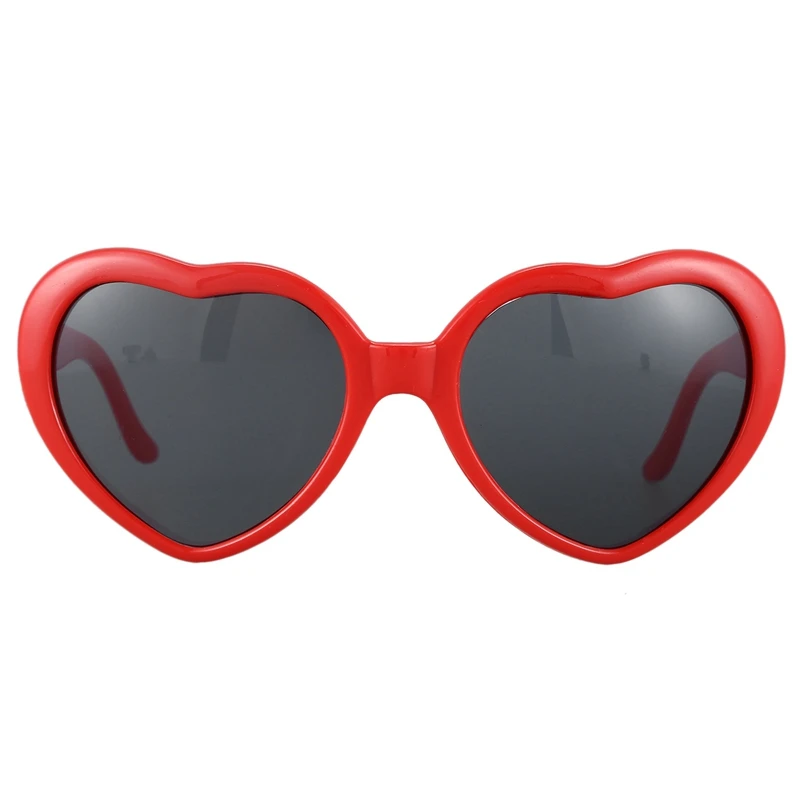 Retro Love Heart Shape Lolita Sunglasses Fancy Dress Party HOT - Red & Summer Love Heart Shape Sunglasses Yellow