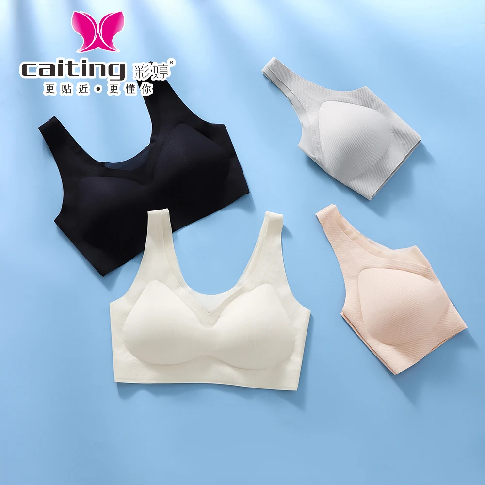 CAITING-sujetadores deportivos inalámbricos sin costuras para mujer, chaleco sexy de copa fina, ropa interior de una pieza, top para mujer a la venta