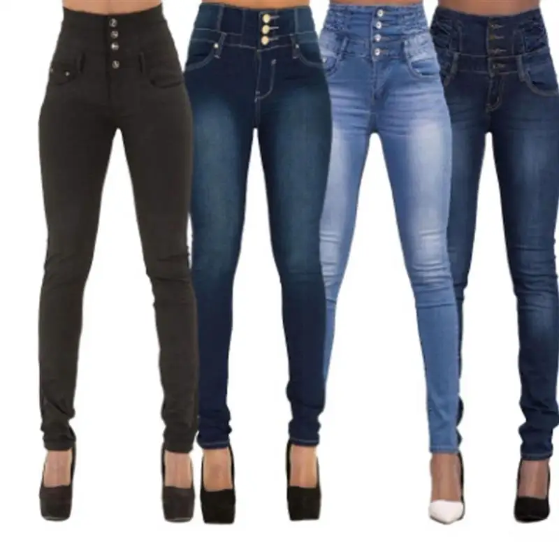 

Эластичные джинсы с высокой талией, женские брюки-карандаш, глубокий цвет, весна, лето, осень, зима, эластичные джинсовые брюки с высокой талией, женские брюки...