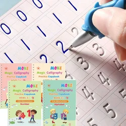 Reusable Magic Copybook Drawing Toys for Children Montessori Pen Control Training Writing Sticker Learning Educational Toy Kids