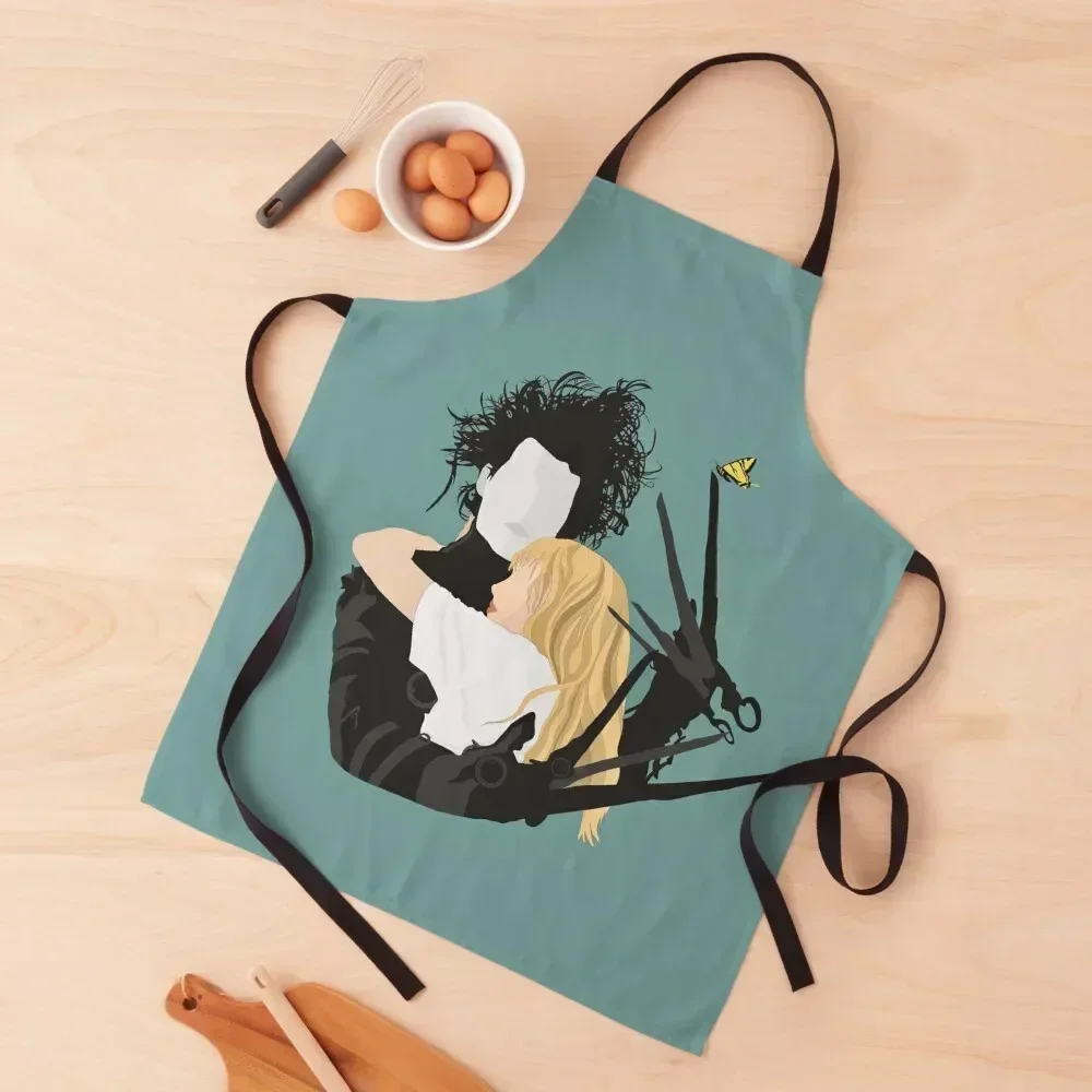 

Edward Scissorhands Apron Kitchen Man cooks clothes Customizable Woman Home Supplies Apron