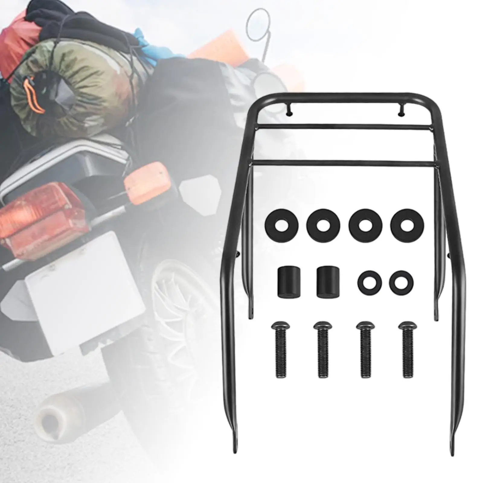 

Motor Rear Luggage Rack Tail Racks Practical Attachment Easy to Use Easy