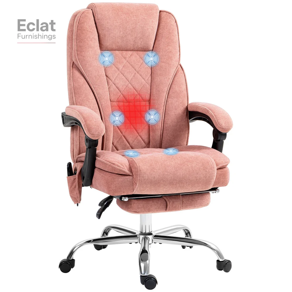 

High Back Vibration MassageOffice Chair with 6 Vibration Points,Heated Reclining PU LeatherComputer Chair with Armrest andRemote