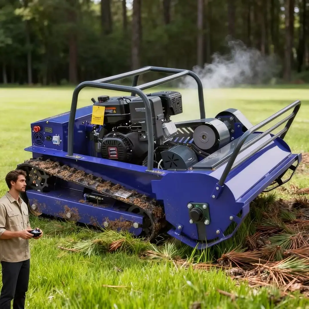 

Customized Flail Lawn Mower Remote Control Crawler Type 800-1200mm Cutting Width Home Commercial Lawn Care Equipment