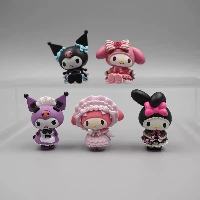 sanrio-kuromi-5-см-фигурка-горничной-hellokitty-kawaii-my-melody-аниме-Мелодия-материалы-из-ПВХ-diy-торт-Рождественские-подарки-игрушка-для-детей