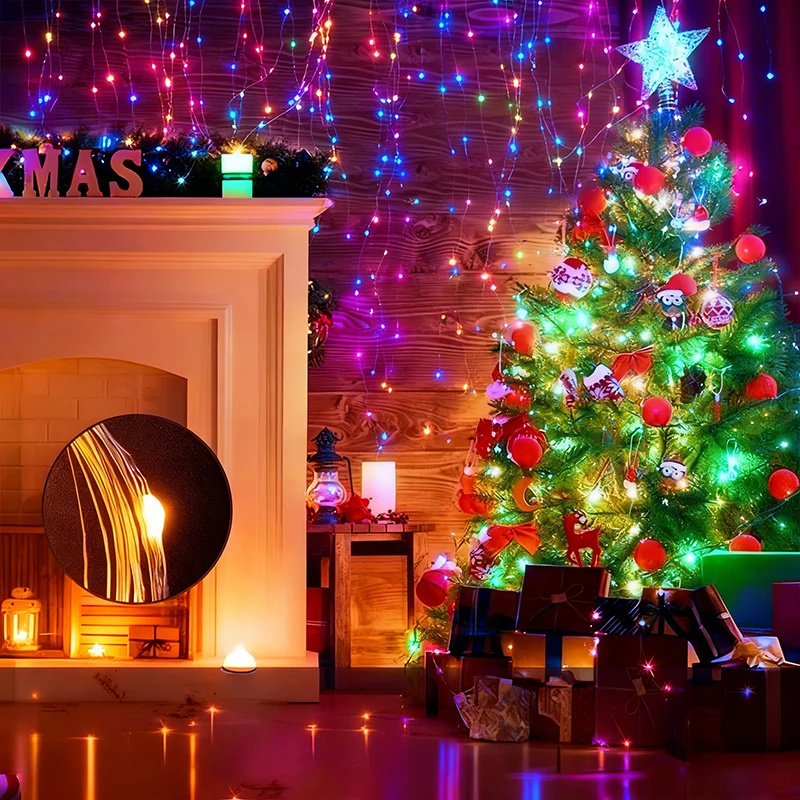 1-3M Warm White USB LED String Light 8 Modes Christmas Fairy Garland Curtain Decorative Home Holiday New Year Lamp