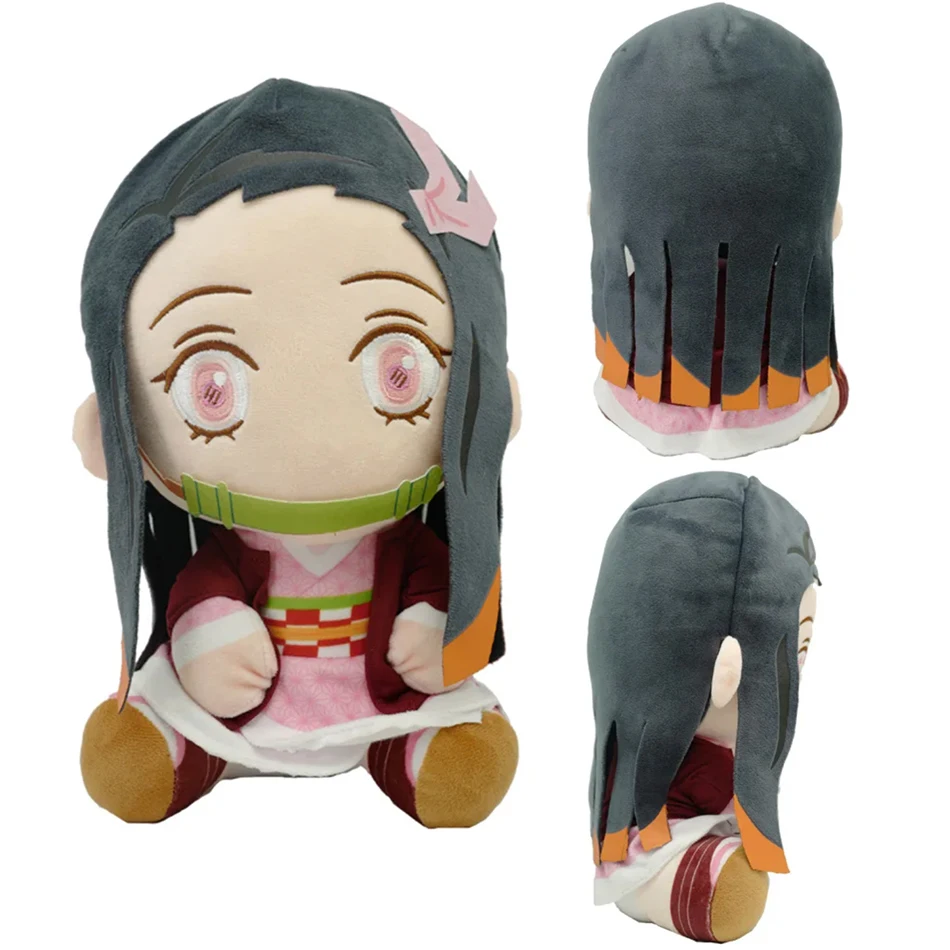 20CM versión Q Demon Slayer peluche Kawaii lindo Anime juguete muñeca marioneta almohada de felpa decoración de la habitación chico ventilador regalos de cumpleaños