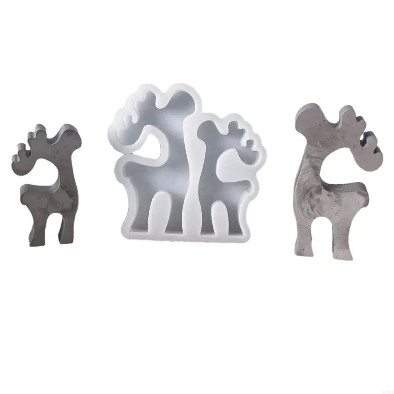 

2025 Новая гибкая рождественская силиконовая плесень с двойной лосьей для создания ремесел смолы