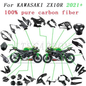 Kawasaki ZX10R 2021 2022 2023 Motosiklet Aksesuarları Tam Karbon Fiber Güçlendirme, Yan Parçalar, Kaporta ve Çamurluk ve Kaput Panelleri Kitleri 8 en çok satan, kaporta kawasaki zx10r-no. 5