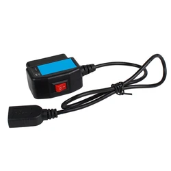 Car Dash Cam Power Source Adapter Voltage Reduction Interior ACC DVR OBD Charging Cable with Switch Electrical Cord