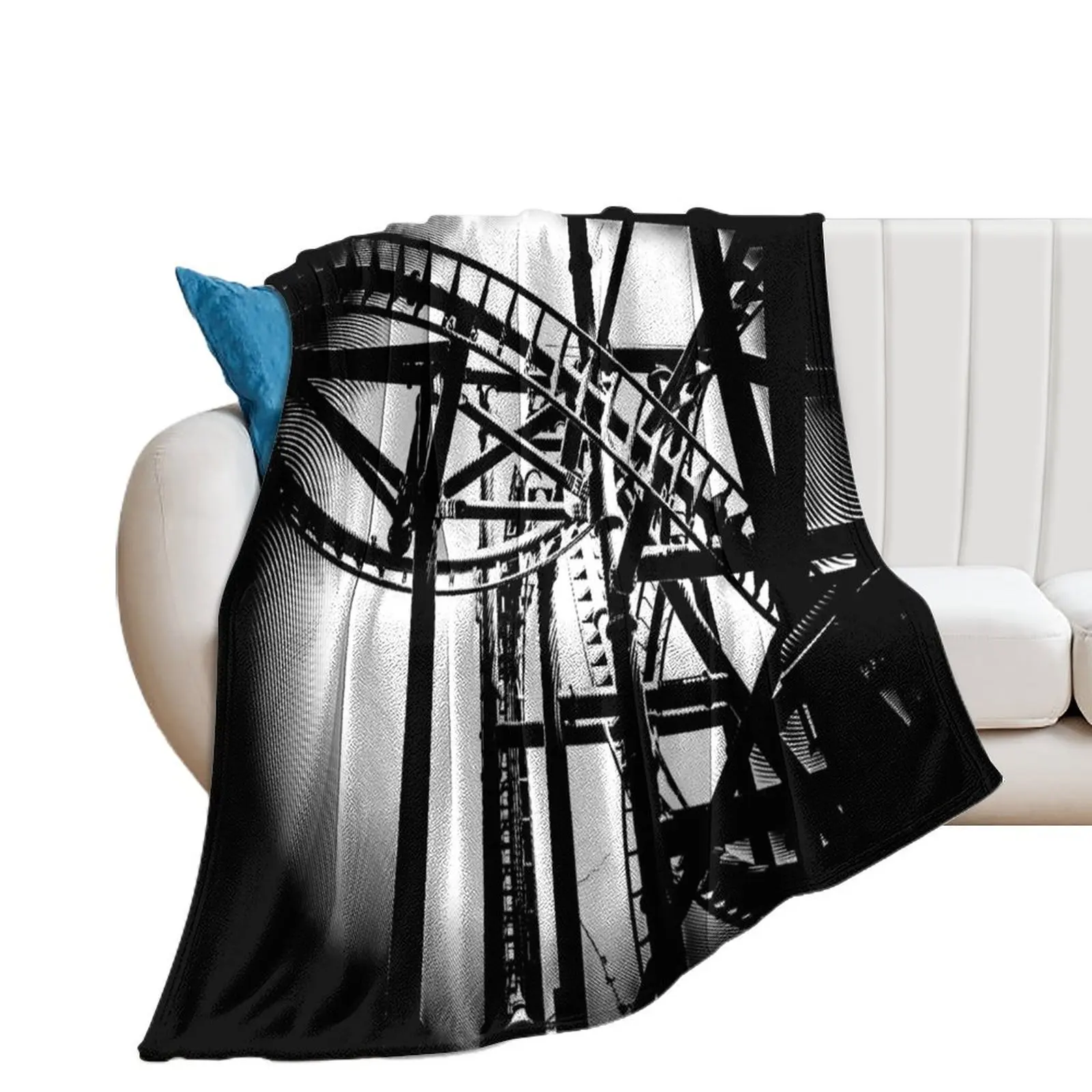 Roller-Coaster Pop Art - #1 Throw Blanket Moving Loose Blankets