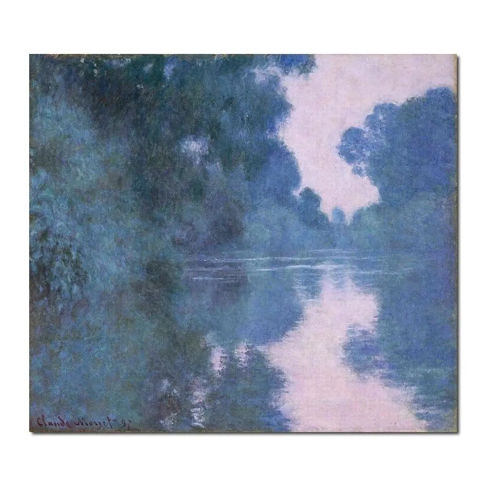 

Morning On The Seine Claude Monet Reproduction Oil Painting On Canvas Art Handmade High Quality Unframed For Living Room Decor