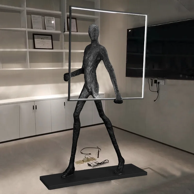 Personality, abstract figures, human figures, sculptures, floor lamps, hotel lobby, sales office