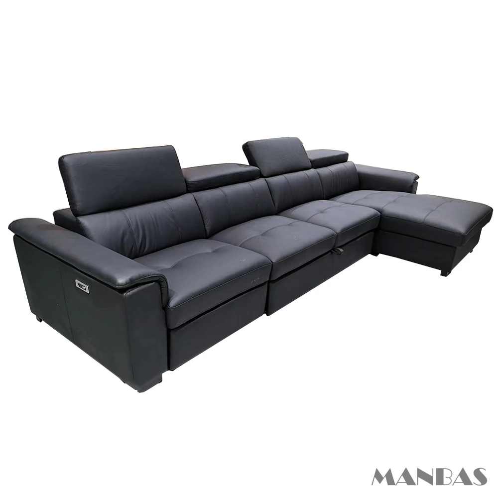 MINGDIBAO Living Room Sofa Cama - Multifunctional Convertible Sleeper Sofa Bed for Cinema with Power Reclining Seats,Storage Box