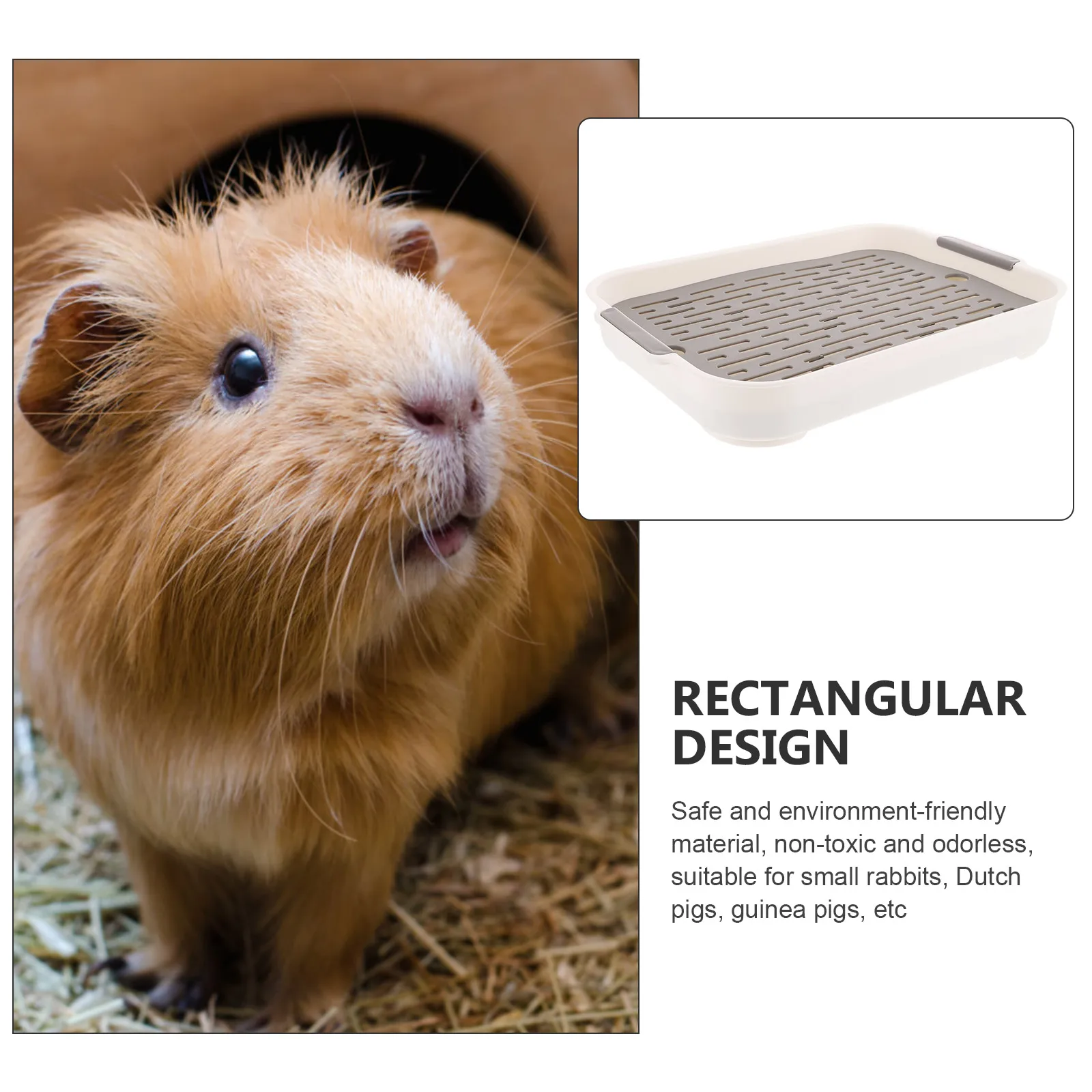 

Washable Pet Cleaning Supplies Large Activity Space Rabbit Litter Box Cage Guinea Pig Trainer Flat Bottom Thick Bottom Net