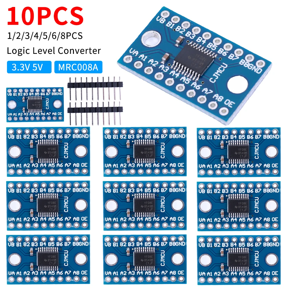 1-10PCS TXS0108E Logic Level Shifter Bi-Directional Module 3.3V 5V 8 Channel Voltage Level Translation Module for Raspberry Pi