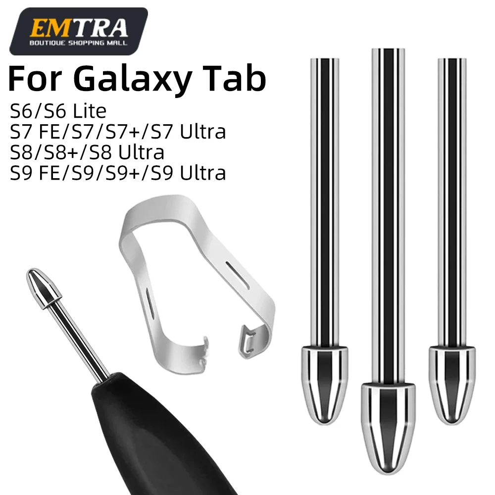 

Titanium Metal Nibs Tips Replacement for Samsung Galaxy Tab S9/S9FE+/S9 Ultra/S8/S8+/S8 Ultra/S7/S7 FE/S6/S6 Lite Wear Resistant