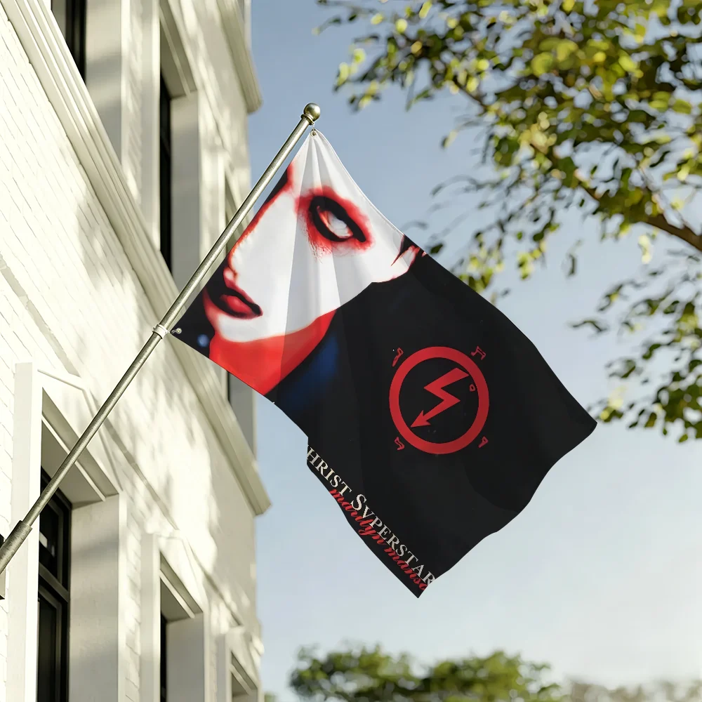 Singer M-Marilyn Manson Antichrist Superstar flag For Living Room Home Dorm Decor Wall Outdoor Camping Party Banner Gifts