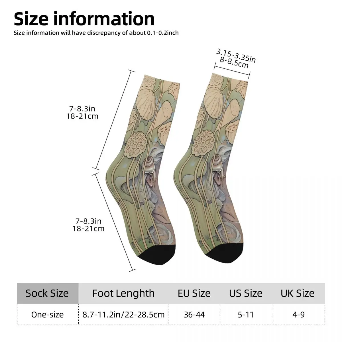 Nelumbo Lotus Nymph Woman Sock Printed Man Polyester