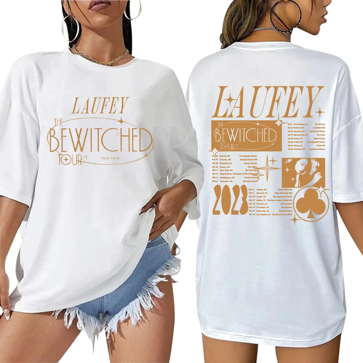 2024 Laufey Bewitched T-Shirt Man Woman T-Shirt Fans Gift Oversized (Us Size)