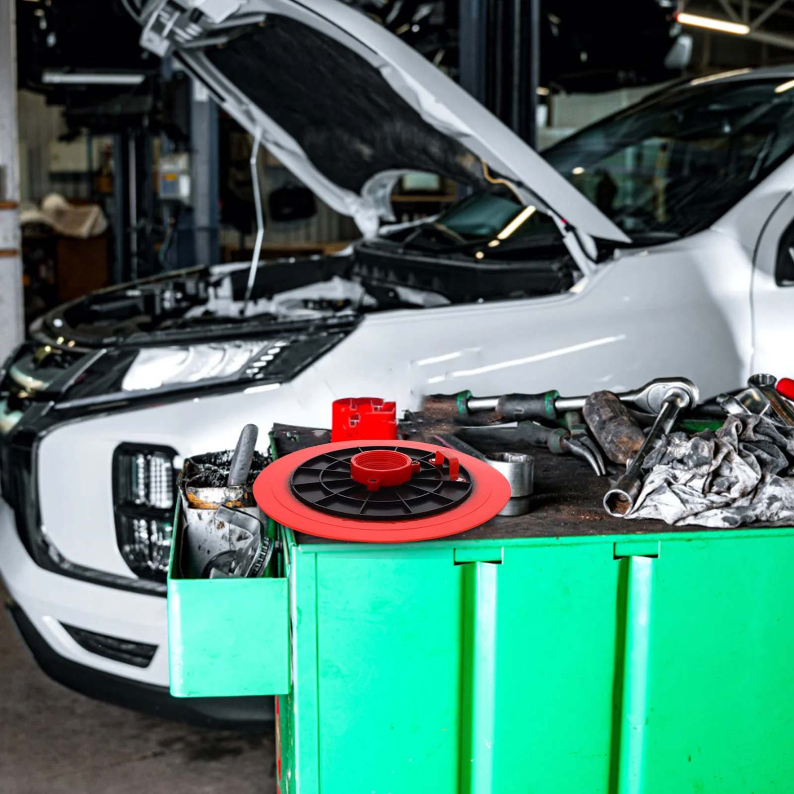 

1Set Manual Grease Oil Suction Pan Universal Car Lubricating Oil Pan with Leakproof Cover Auto Repair Tool Grease Barrel Plate